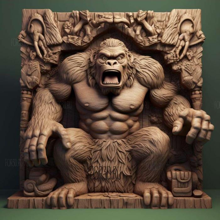 SUPER KONG 4 stl model for CNC